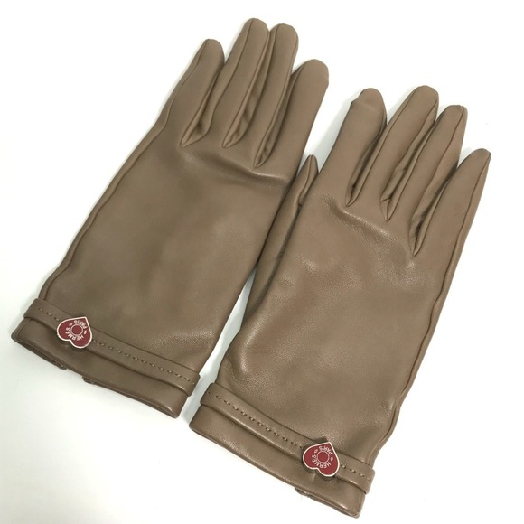 HERMES Gray Love Gloves - Picture 1 of 9